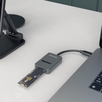 Dock usb tipo-c para ssd m2 sata/nvme aisens asuc-m2d012-gr/ gris - Imagen 5