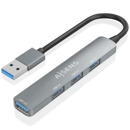 Hub usb 3.0 aisens a106-0859/ 4xusb/ gris