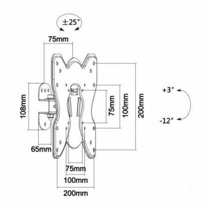 Soporte de pared giratorio/ inclinable aisens wt42ts-005 para tv de 23-42"/ hasta 25kg - Imagen 5