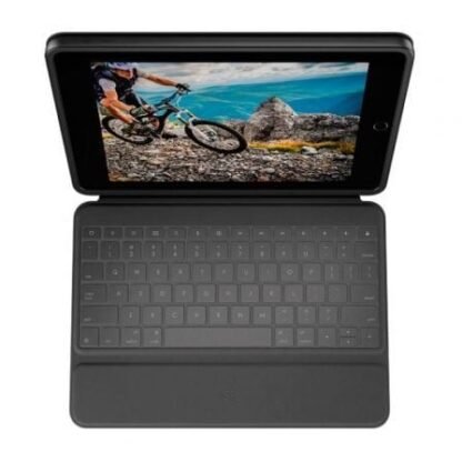 Funda con teclado logitech rugged folio para tablets apple ipad 7ª y 8ª generación 10.2"/ negro