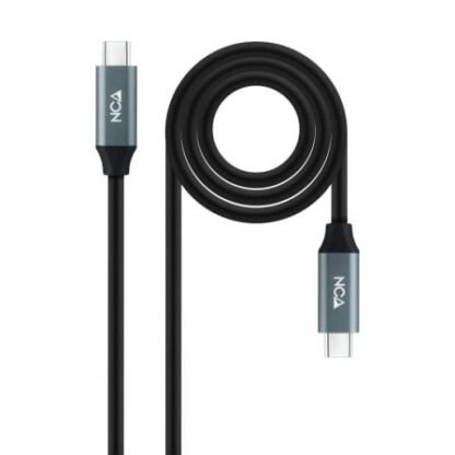 Cable usb 3.2 nanocable 10.01.4300/ usb tipo-c macho - usb tipo-c macho/ 50cm/ gris y negro - Imagen 2