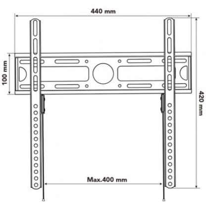 Soporte de pared nox lite wall stand para monitores y tv de 23-55"/ hasta 35kg - Imagen 4