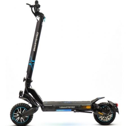 Patinete eléctrico smartgyro crossover dual max 2 lr certificado/ motor 1000w/ ruedas 10"/ 25km/h/ autonomía 70km/ negro - Imagen 2