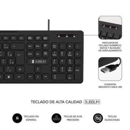 Teclado subblim business slim silencioso - Imagen 3