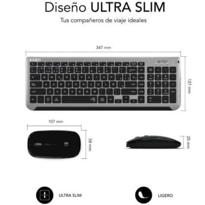 Teclado y ratón inalámbrico subblim combo dual prestige extendido - Imagen 4