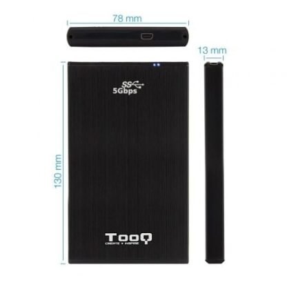 Caja externa para disco duro de 2.5" tooq tqe-2522b/ usb 3.1 - Imagen 4