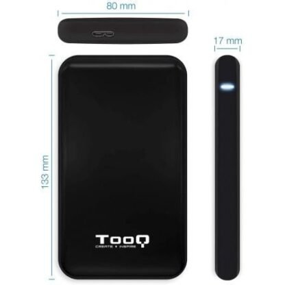 Caja externa para disco duro de 2.5" tooq tqe-2528b/ usb 3.1/ sin tornillos - Imagen 3