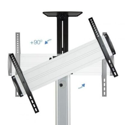 Soporte de suelo inclinable/ ajustable con ruedas tooq fs1870m-b para tv de 37-70"/ hasta 50kg - Imagen 4