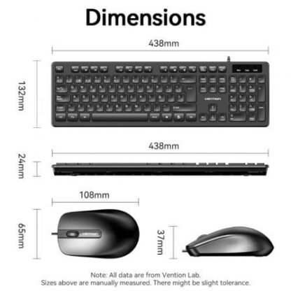 Teclado y ratón vention combo ktcb0-es - Imagen 4