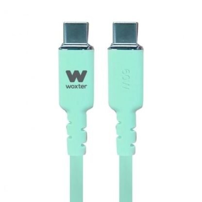 Cable usb 2.0 tipo-c woxter pe26-189/ usb tipo-c macho - usb tipo-c macho/ hasta 60w/ 480mbps/ 1.2m/ verde