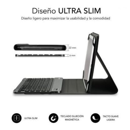 Funda con teclado subblim keytab pro bluetooth para tablets de 10.1"-10.8"/ roja - Imagen 2