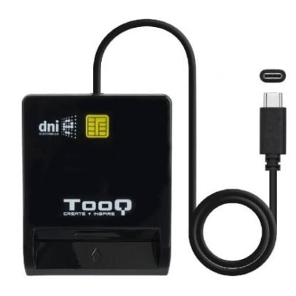 Lector de dni tooq tqr-211b/ usb tipo-c/ negro - Imagen 2