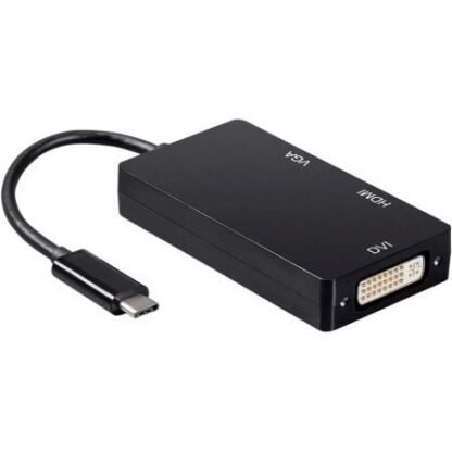 Conversor aisens a109-0343/ usb tipo-c macho - dvi hembra/ vga hembra / hdmi hembra/ 15cm/ negro - Imagen 2