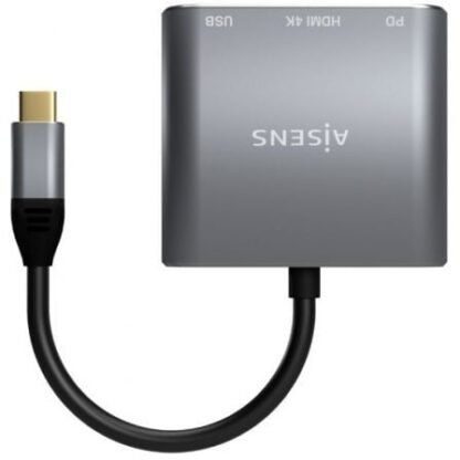 Conversor aisens a109-0669/ usb tipo-c macho/ hdmi hembra - usb hembra - usb tipo-c hembra/ 15cm/ gris - Imagen 3