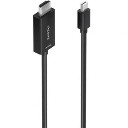Cable conversor aisens a125-0890/ mini displayport macho - hdmi 4k macho/ 5m/ negro