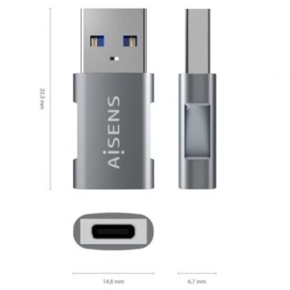 Adaptador usb 3.2 gen2 aisens a108-0655/ usb tipo-c hembra - usb macho - Imagen 3