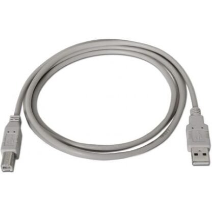 Cable usb 2.0 impresora aisens a101-0001/ usb tipo-b macho - usb macho/ hasta 2.5w/ 60mbps/ 1m/ beige - Imagen 2