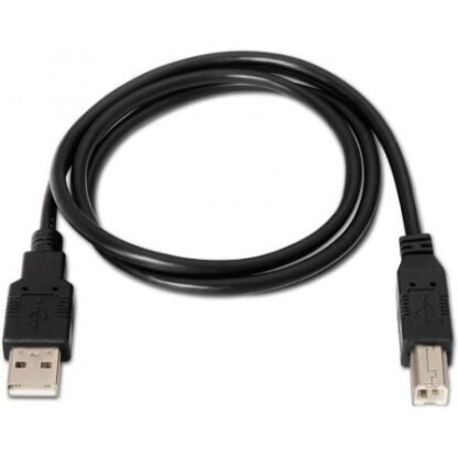 Cable usb 2.0 impresora aisens a101-0007/ usb tipo-b macho - usb macho/ hasta 2.5w/ 60mbps/ 3m/ negro - Imagen 2