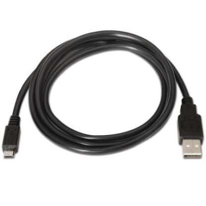 Cable usb 2.0 aisens a101-0029/ usb macho - microusb macho/ hasta 2.5w/ 60mbps/ 3m/ negro - Imagen 2