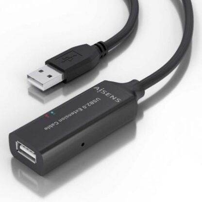 Cable alargador usb 2.0 aisens a101-0914/ usb macho - usb hembra/ 5m/ negro - Imagen 3