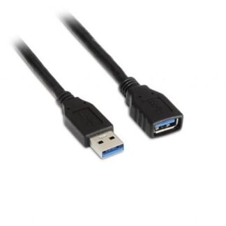 Cable alargador usb 3.0 aisens a105-0042/ usb macho - usb hembra/ hasta 9w/ 625mbps/ 2m/ negro