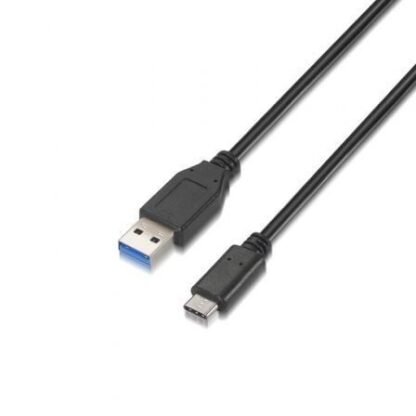 Cable usb 3.1 tipo-c aisens a107-0060/ usb tipo-c macho - usb macho/ hasta 27w/ 625mbps/ 1m/ negro