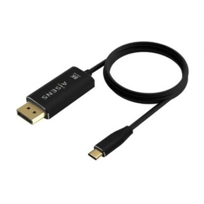 Cable conversor displayport 8k 60hz aisens a109-0686/ usb tipo-c macho - displayport macho/ hasta 27w/ 1250mbps/ 80cm/ negro - Imagen 2