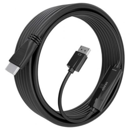 Cable conversor aisens a125-0896/ displayport macho - hdmi 4k macho/ 5m/ negro - Imagen 2