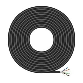 Bobina de cable rj45 para exteriores ftp awg24 aisens a135-0673 cat.6/ 100m/ impermeable/ negro
