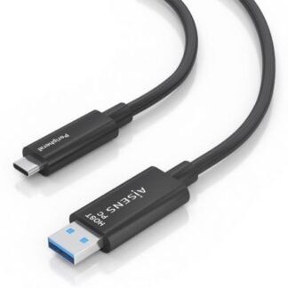 Cable usb 3.2 tipo-c aoc aisens a157-0927/ usb tipo-c macho - usb macho/ 10gbps/ 40m/ negro