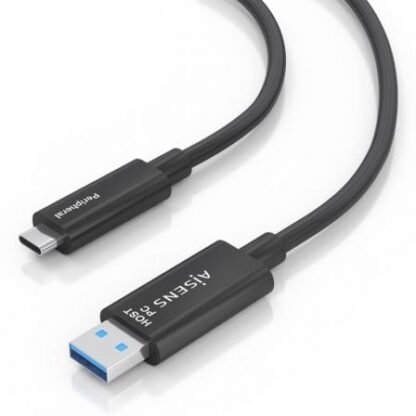 Cable usb 3.2 tipo-c aoc aisens a157-0927/ usb tipo-c macho - usb macho/ 10gbps/ 40m/ negro