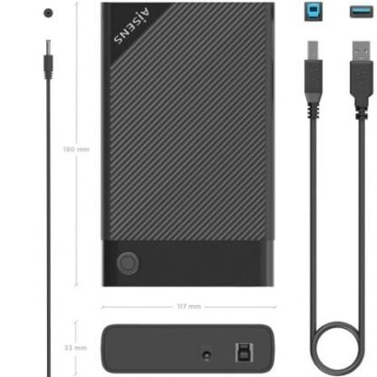 Caja externa para disco duro de 2.5" aisens ase-3529b/ usb 3.1/ sin tornillos - Imagen 4