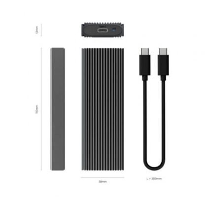 Caja externa para disco ssd m.2 nvme aisens asm2-023gr/ usb 3.2/ sin tornillos - Imagen 3