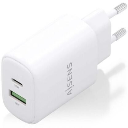 Cargador de pared gan aisens a110-0911/ 1xusb tipo-c/ 1xusb/ 25w/ blanco - Imagen 2