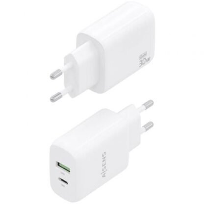 Cargador de pared gan aisens a110-0923/ 1xusb tipo-c/ 1xusb/ 30w/ blanco - Imagen 3