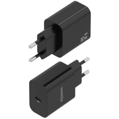 Cargador de pared gan aisens a110-0941/ 1xusb tipo-c/ 30w/ negro - Imagen 2