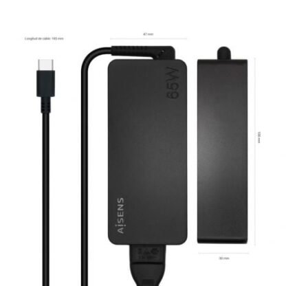 Cargador de portátil aisens asch-1pd65d-bk/ 1xusb tipo-c/ 65w - Imagen 3