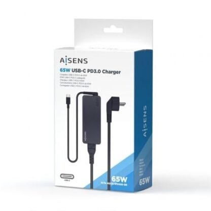 Cargador de portátil aisens asch-1pd65d-bk/ 1xusb tipo-c/ 65w - Imagen 4