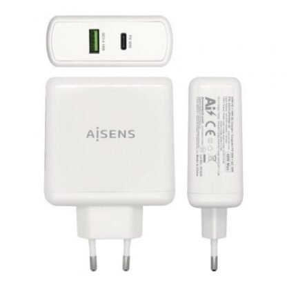 Cargador de pared aisens asch-2pd30qc-w/ 1xusb tipo-c/ 1x usb/ 48w - Imagen 2