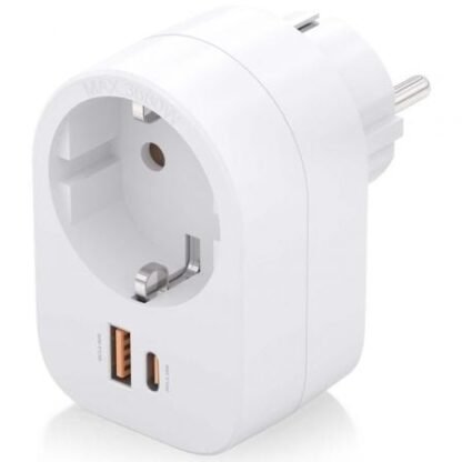 Enchufe aisens asps-1a1c06-w/ 1 toma de corriente/ 1 usb tipo-c pd/ 1 usb/ blanco - Imagen 2