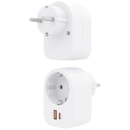 Enchufe aisens asps-1a1c06-w/ 1 toma de corriente/ 1 usb tipo-c pd/ 1 usb/ blanco - Imagen 3