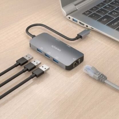 Docking usb tipo-c aisens asuc-6p019-gr/ 1xhdmi/ 3xusb/ 1xrj45/ 1xusb tipo-c pd/ gris - Imagen 4