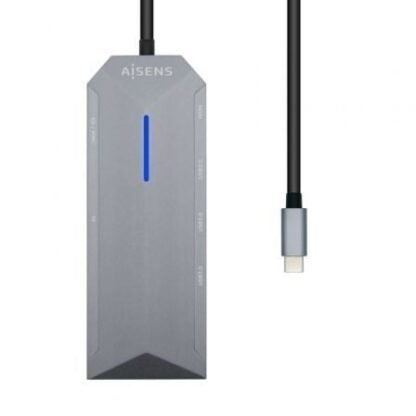 Docking usb tipo-c aisens asuc-8p004-gr/ 1xhdmi/ 3xusb/ 1xrj45/ 1xlector tarjetas / 1xusb tipo-c pd/ gris - Imagen 2