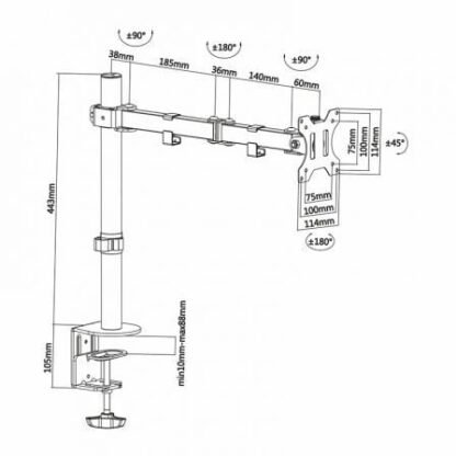 Soporte de mesa para monitor aisens dt32tsr-039/ hasta 8kg - Imagen 5