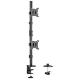 Soporte de mesa para 2 monitores o tv aisens dt32tsr-229/ giratorio/ inclinable/ hasta 9kg