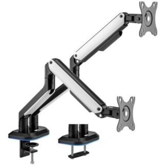 Soporte gaming para 2 monitores aisens dt32tsr-297/ hasta 9kg/ con iluminación rgb