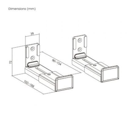 Soporte de pared aisens spk02u-191 para barra de sonido/ hasta 15kg - Imagen 4