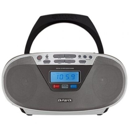Radio cd aiwa boombox bbtu-400sl/ 6w/ con cable/ a pilas/ plateada