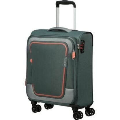 Maleta de cabina american tourister pulsonic spinner 55cm/ 55x40x23cm/ 4 ruedas/ verde bosque oscuro - Imagen 2