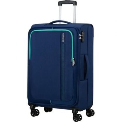 Maleta de cabina american tourister sea seeker spinner 68cm/ 68x43x25cm/ 4 ruedas/ marino combate - Imagen 2